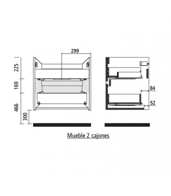 SALGAR NOJA Conjunto De Mueble Gris Mate