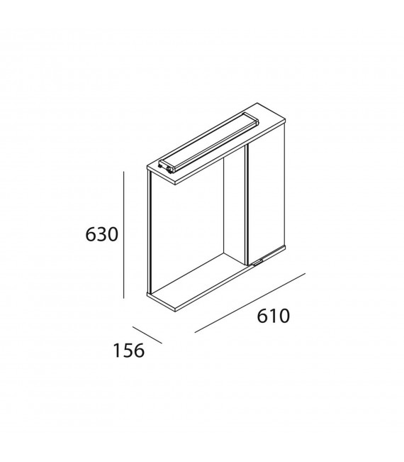 SALGAR 20156 VOLGA 600 Camerino Lacado Blanco Brillo