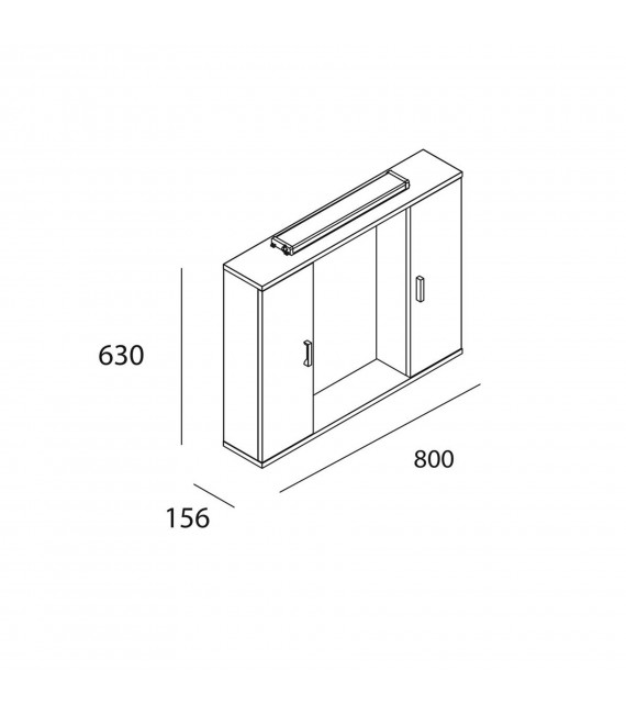 SALGAR 20158 VOLGA 800 Camerino Lacado Blanco Brillo