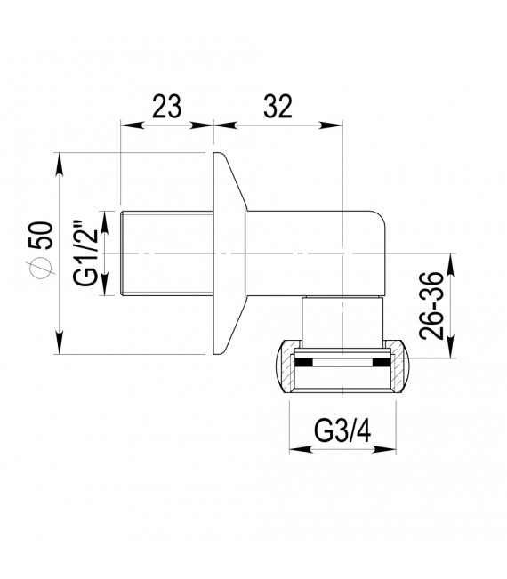 PRESTO 06216 Racor Curvo para Alpa 80/90