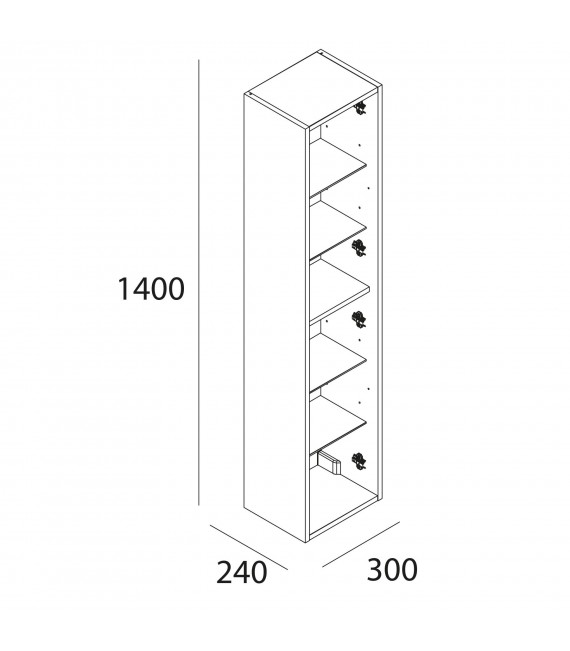 SALGAR 84960 ATTILA Columna Suspendida Blanca