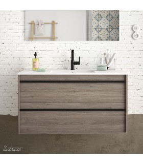 SALGAR ATTILA Mueble+Lavabo Roble Eternity