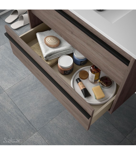 SALGAR ATTILA Mueble+Lavabo Roble Eternity