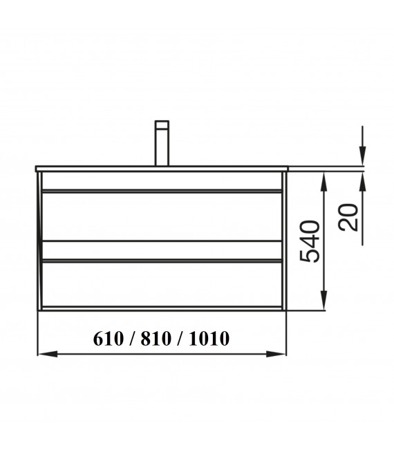SALGAR ATTILA Mueble+Lavabo Blanco Brillo