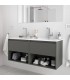 SALGAR 81298 NOJA Mueble+Lavabo Con 2 Cajones 120 Gris Mate