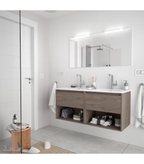 SALGAR 85021 NOJA Conjunto Mueble 2 Cajones 120 Roble Eternity