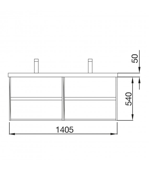 SALGAR 85098 NOJA Mueble+Lavabo 140 Roble Eternity