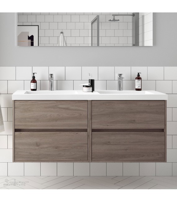 SALGAR 85098 NOJA Mueble+Lavabo 140 Roble Eternity