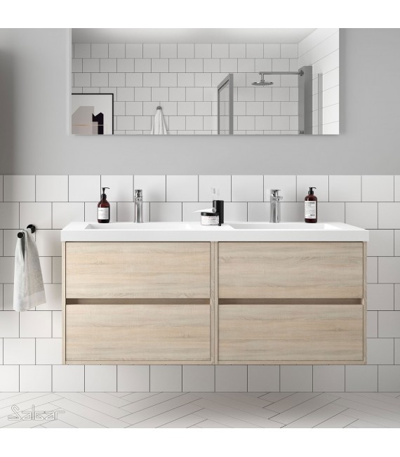 SALGAR 85100 NOJA Mueble+Lavabo 140 Roble Caledonia
