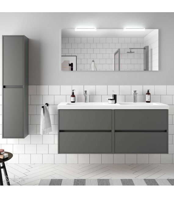 SALGAR NOJA 85095 Conjunto Mueble 140 Gris Mate