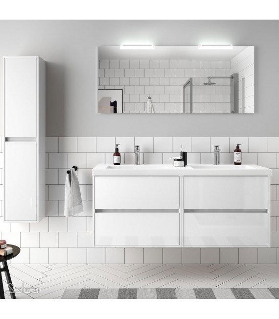 SALGAR NOJA 85093 Conjunto Mueble 140 Blanco Brillo