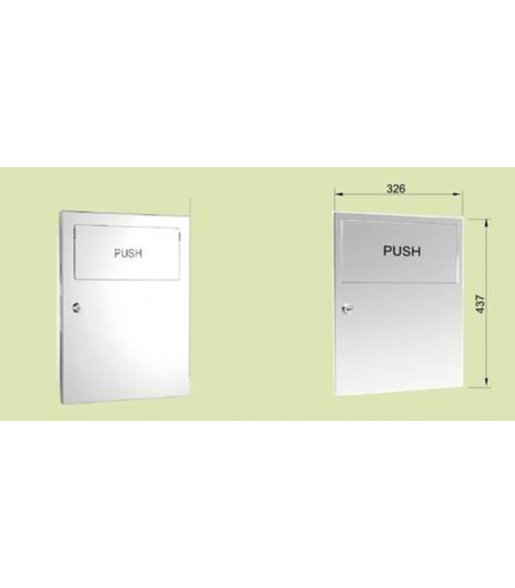 MEDICLINICS PPE0035CS Papelera Empotrada Inox Satinado