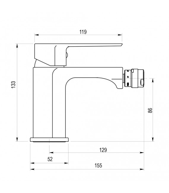 GALINDO 4607000 AROHA Grifo Bidet Sin Desagüe