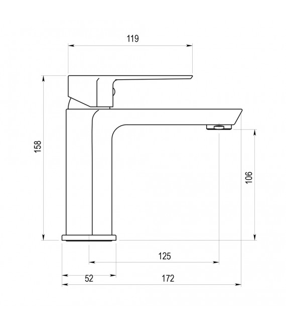GALINDO 4605000 AROHA Grifo Lavabo Sin Desagüe