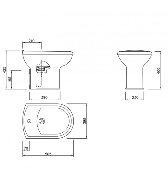 SANITANA RGBD1P10C0 REGINA Bidé Con Tapa