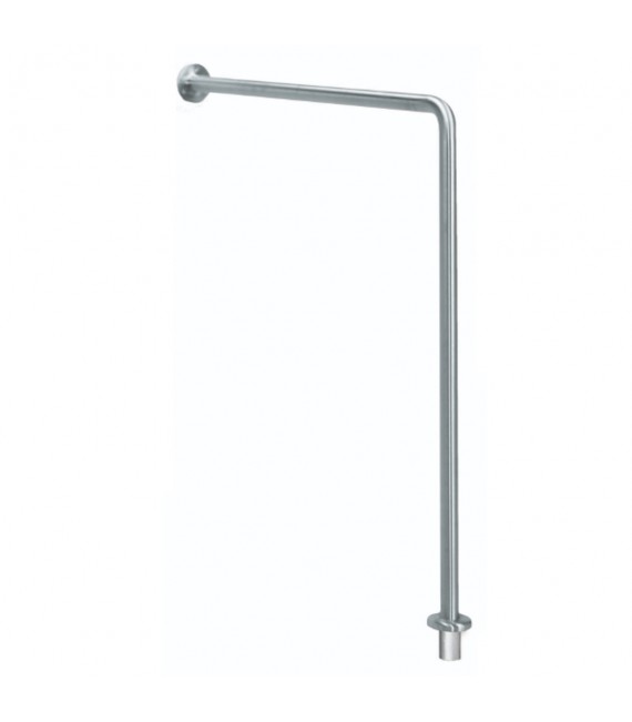 MEDICLINICS BS0010CS Barra Ayuda Angulo Pared-Suelo Inox Satinado