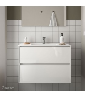 SALGAR NOJA Mueble+Lavabo Blanco Brillo
