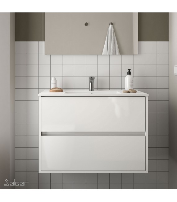 SALGAR NOJA Mueble+Lavabo Blanco Brillo