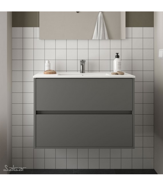 SALGAR NOJA Mueble+Lavabo Gris Mate