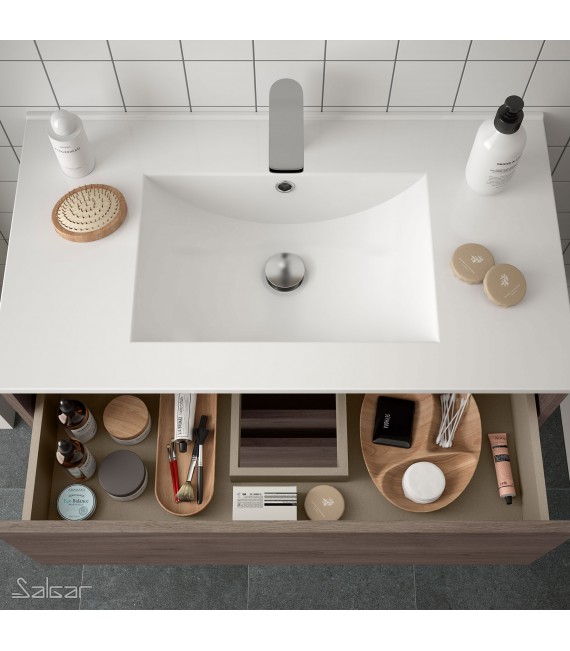 SALGAR NOJA Conjunto Mueble 1 Cajón Completo Roble Eternity