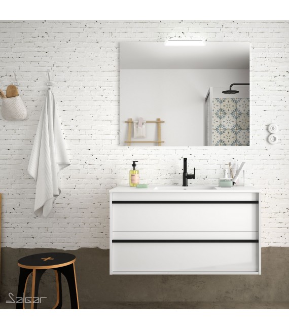 SALGAR ATTILA Conjunto Mueble Completo Blanco Brillo