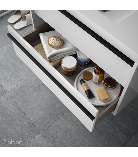 SALGAR ATTILA Conjunto Mueble Completo Blanco Brillo