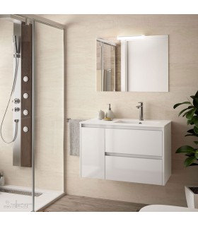 SALGAR 85058 NOJA 855 Conjunto Mueble Blanco Brillo