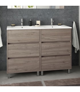 SALGAR 85151 ARENYS Mueble+Lavabo 120 Roble Eternity