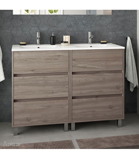 SALGAR 85151 ARENYS Mueble+Lavabo 120 Roble Eternity