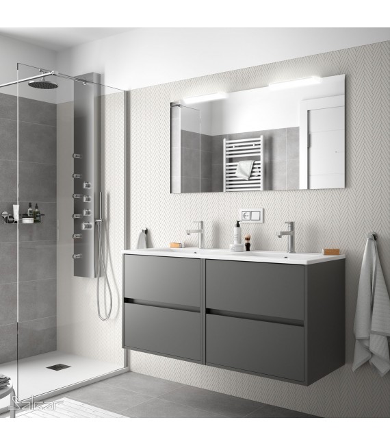 SALGAR 85087 NOJA Conjunto Mueble 120 Gris Mate