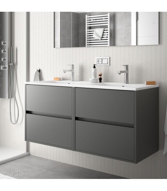 SALGAR 85091 NOJA Mueble+Lavabo 120 Gris Mate
