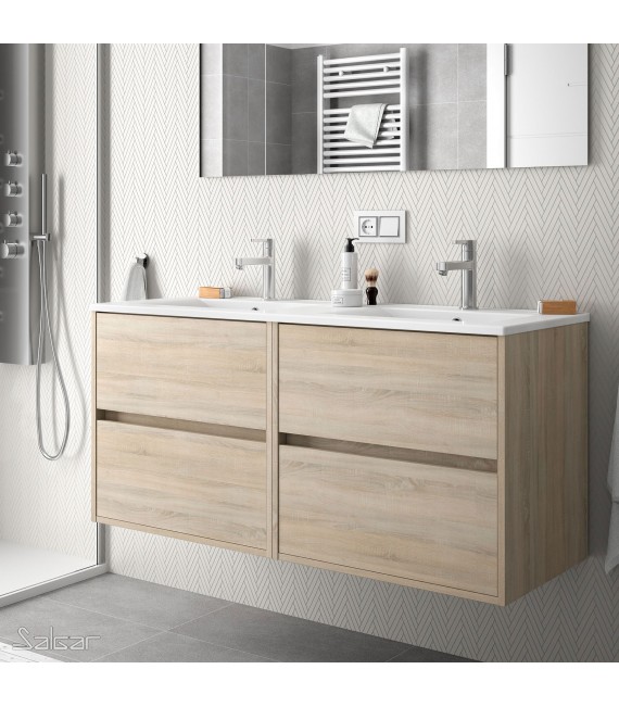 SALGAR 85092 NOJA Mueble+Lavabo 120 Roble Caledonia