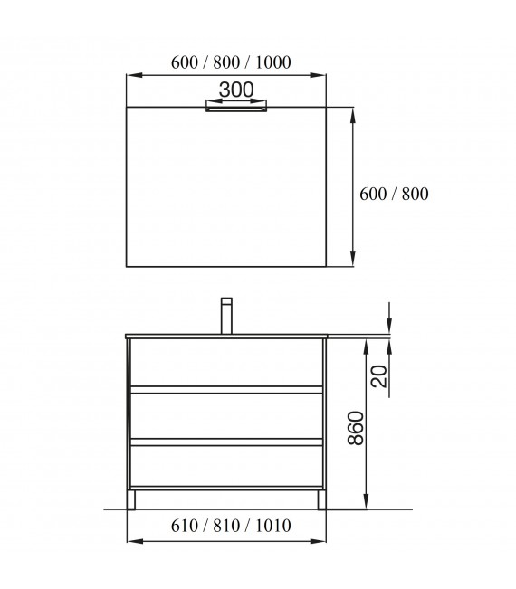 SALGAR ARENYS Conjunto Mueble Roble Eternity