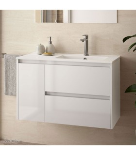 SALGAR 85066 NOJA 855 Mueble+Lavabo Blanco Brillo