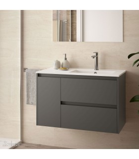 SALGAR 85064 NOJA 855 Mueble+Lavabo Gris Mate
