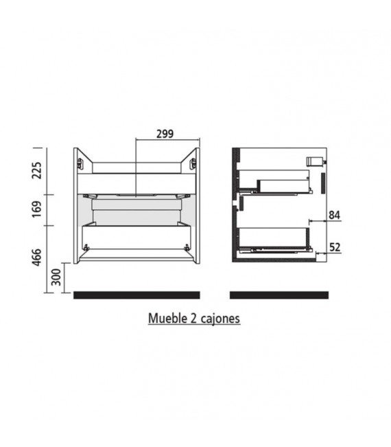 SALGAR 85090 NOJA Mueble+Lavabo 120 Roble Eternity