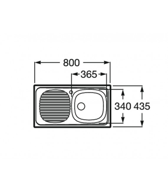 ROCA A870240801 J-1135 Fregadero Inoxidable