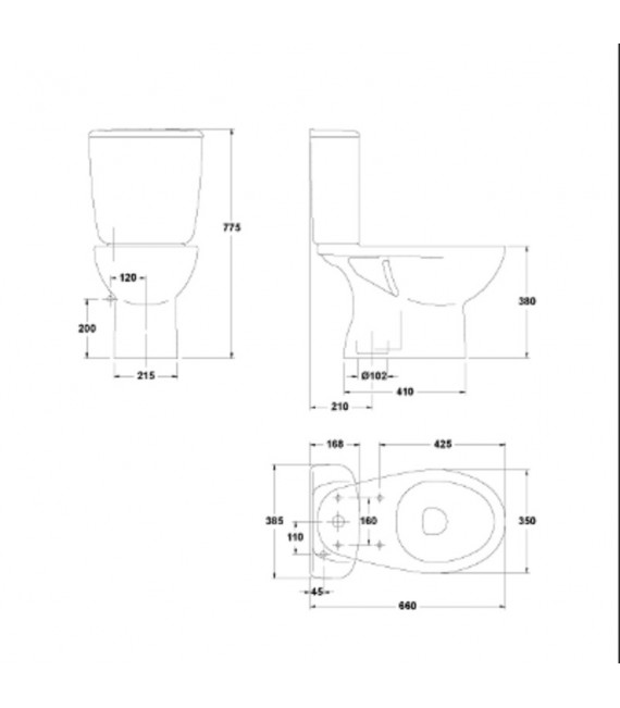 GALA G1815001 ELIA Inodoro Completo Desagüe A Suelo