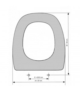 EIZAGUIRRE 02093108 ITALICA Tapa Asiento WC Blanco