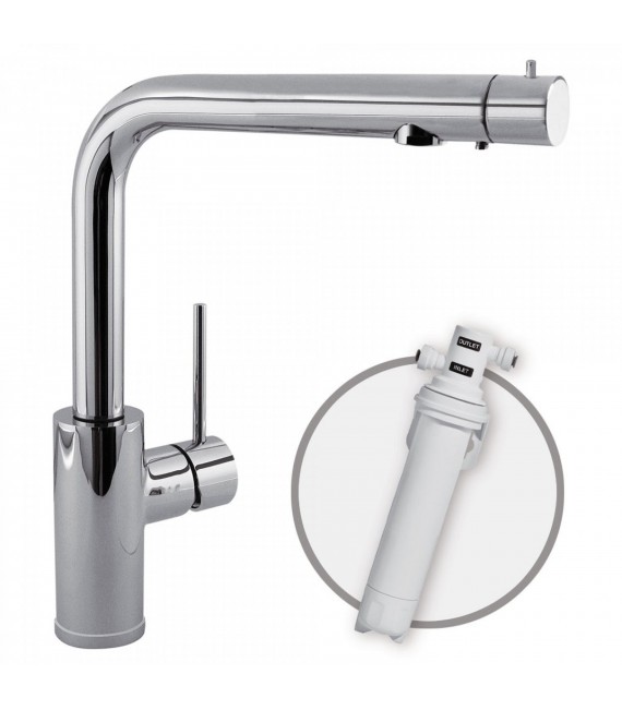 TOP-TRES 162453 Grifo Fregadero Vertical doble función con filtro