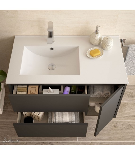 SALGAR 85053 NOJA 855 Conjunto Mueble Gris Mate