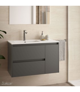 SALGAR 85055 NOJA 855 Mueble+Lavabo Gris Mate