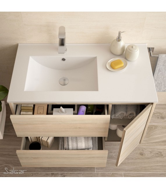 SALGAR 85056 NOJA 855 Mueble+Lavabo Roble Caledonia
