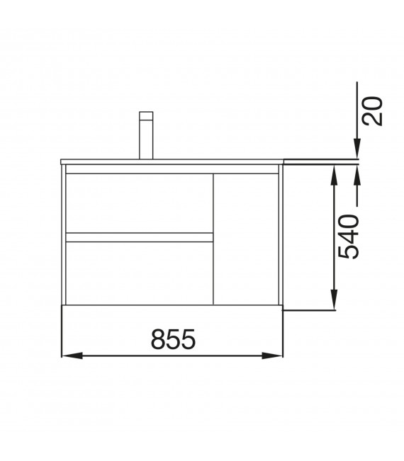 SALGAR 85056 NOJA 855 Mueble+Lavabo Roble Caledonia