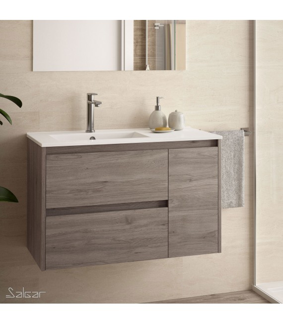SALGAR 85057 NOJA 855 Mueble+Lavabo Roble Eternity