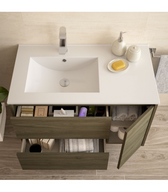 SALGAR 85057 NOJA 855 Mueble+Lavabo Roble Eternity