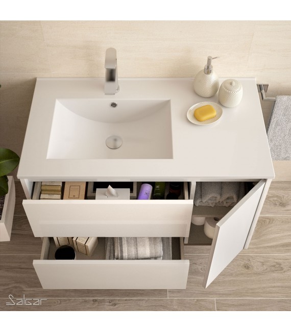 SALGAR 85050 NOJA 855 Conjunto Mueble Blanco Brillo
