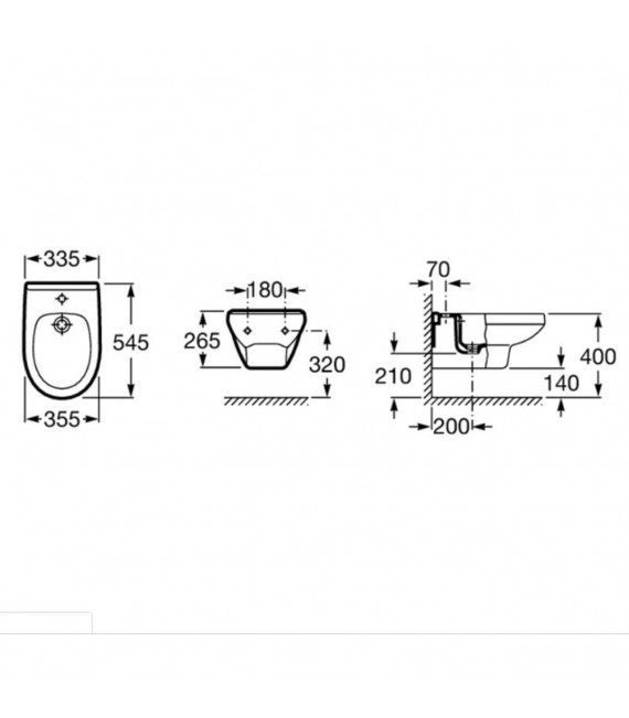 ROCA A35530500S VICTORIA Bidé Suspendido Blanco