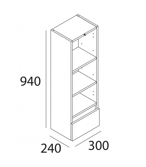 SALGAR 85186 INFINITY Armario Colgar 1P+1C Roble Eternity