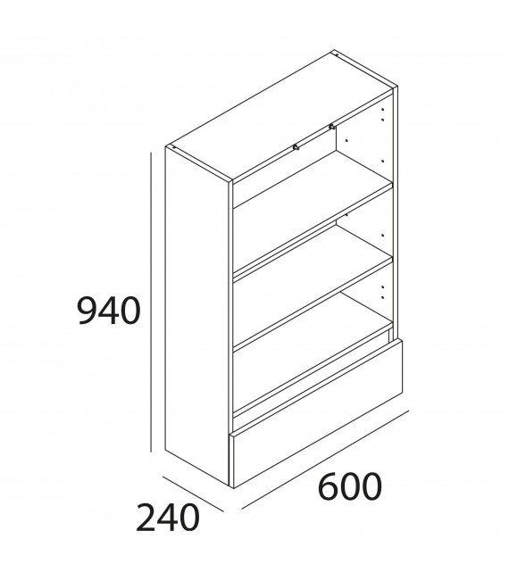 SALGAR 85191 INFINITY Armario Colgar 2P+1C Roble Eternity